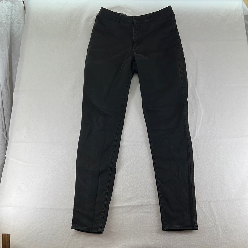 Divided H&M Skinny Straight Leg Black Jeans Womens Size 12 Mid Rise Pants